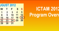 ICTAM2012 Program at a glance