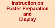 Instruction on poster preparation and display for seminar session